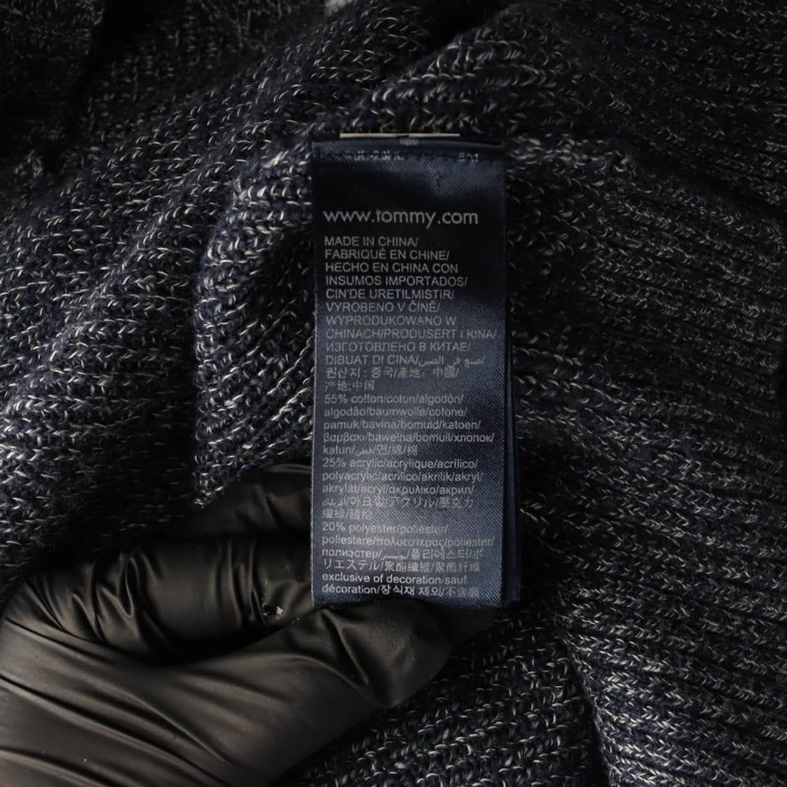 타미진스 자수 로고 크루넥 네이비 니트 XL 상품이미지6