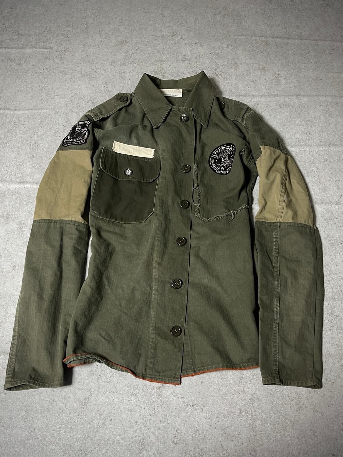 (Sergeant salutes)patchwork military shi 상품이미지1