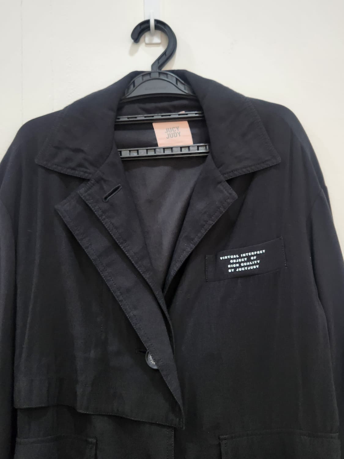 쥬시쥬디 블랙 롱 코트 여성 XXS 상품이미지3