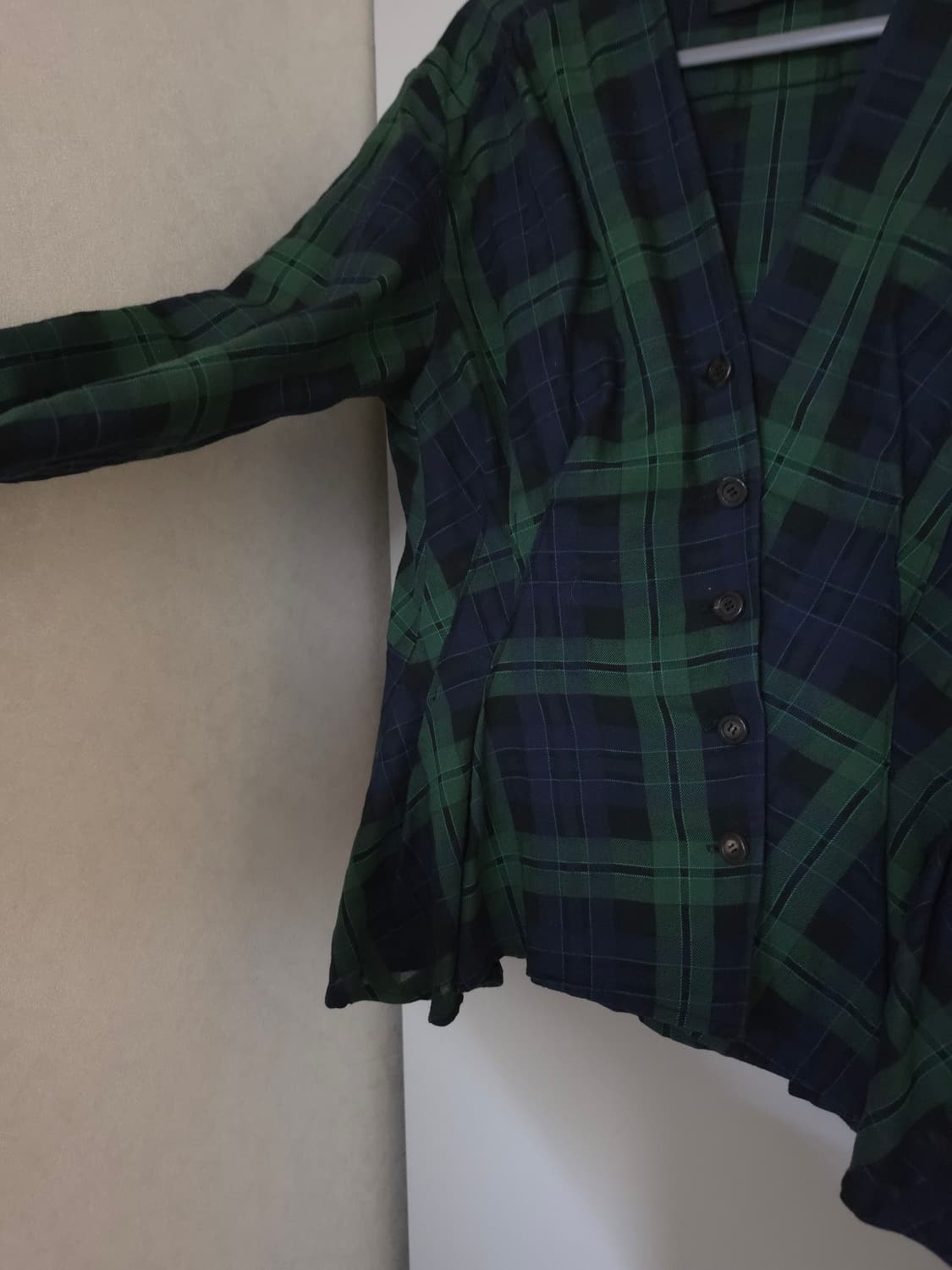 럭키슈에뜨 면 체크 블라우스 상품이미지4