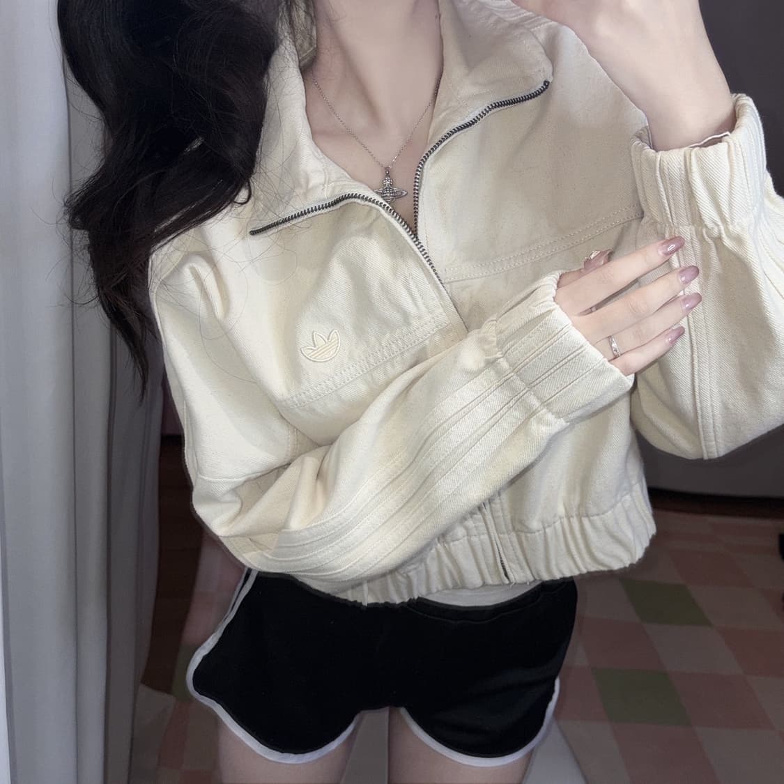 🐰아디다스 베이지 대대장 데님 자켓🪽 상품이미지3