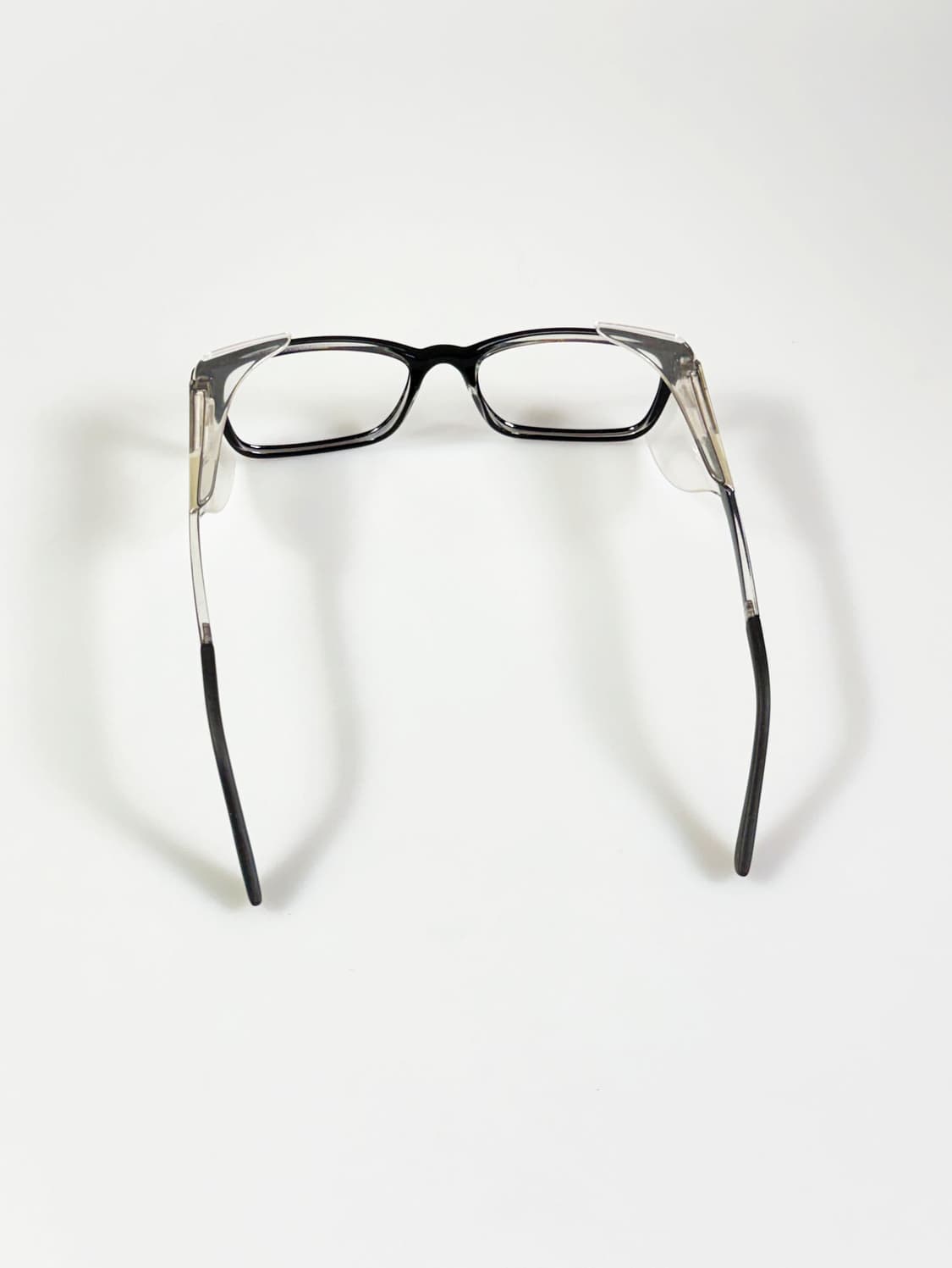 90s 유로피안 블랙 뿔테 스퀘어 쉴드 빈티지 안경 상품이미지5
