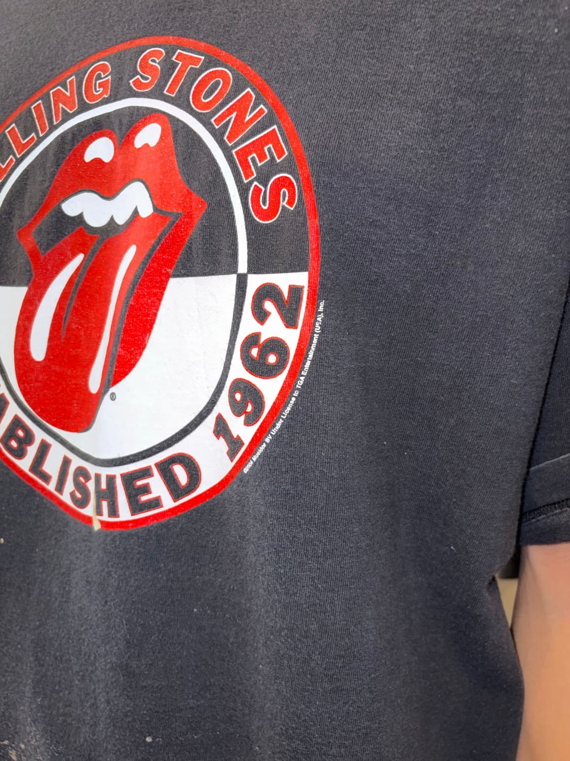 00‘s Rolling Stones tongue hard faded T 상품이미지7