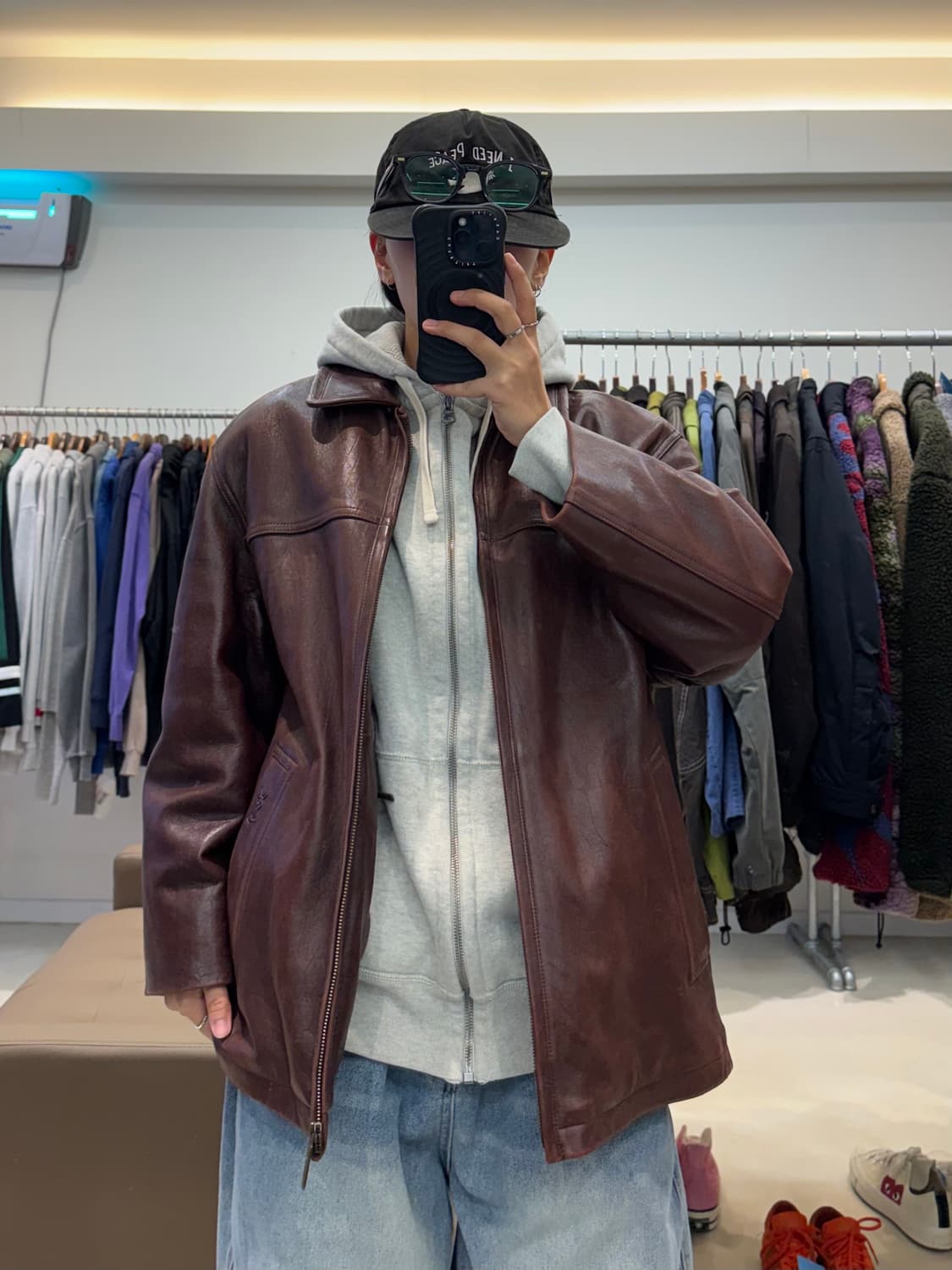 90s 입생로랑 레더 자켓 상품이미지6