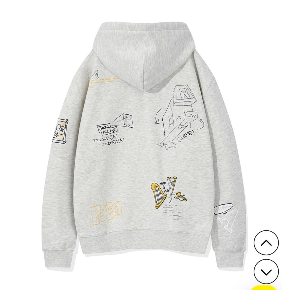 와키윌리 그래피티 후드집업 S 상품이미지2