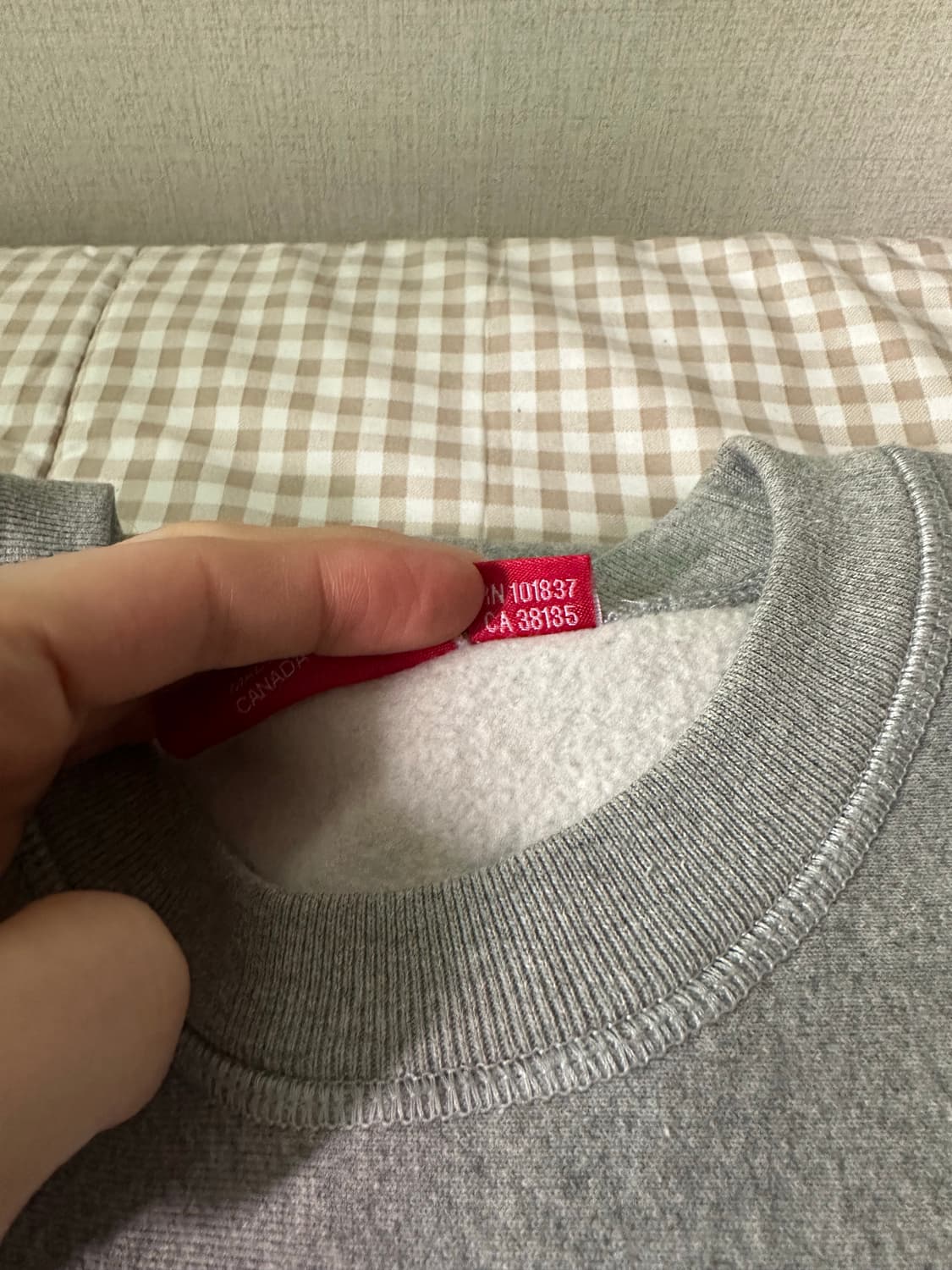 XL 슈프림 박스로고 맨투맨 그레이 상품이미지4