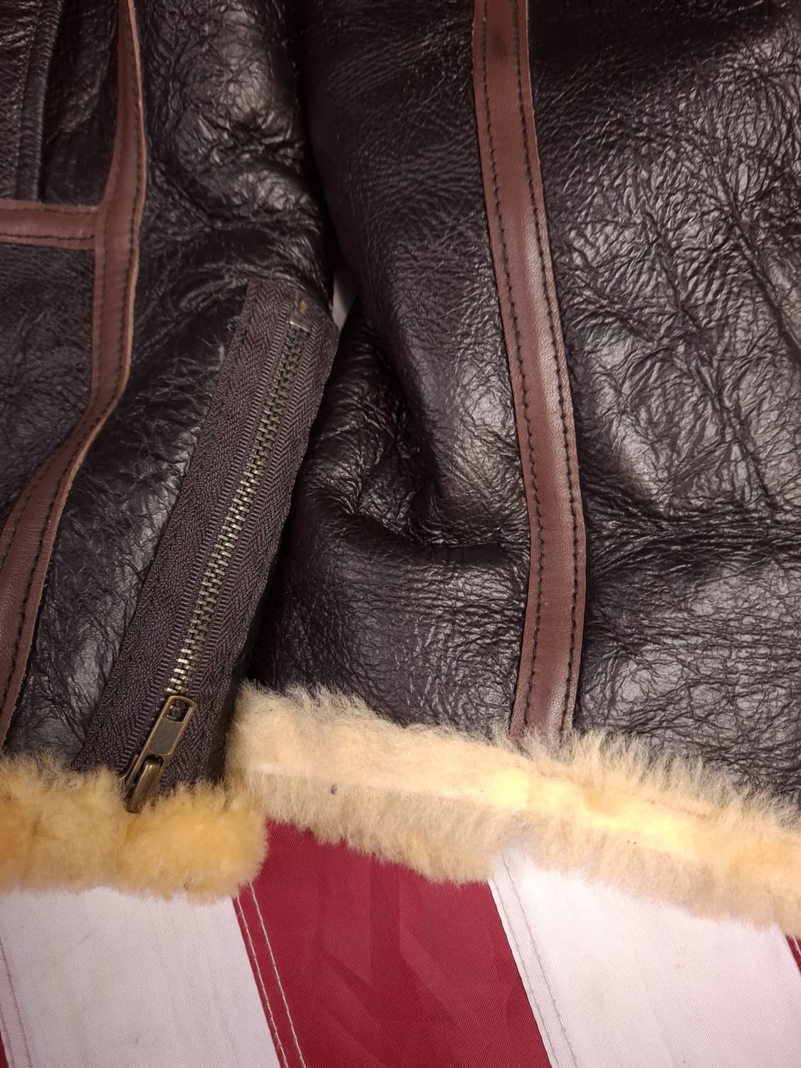 특A 국내산 미공군 TYPE B-6 항공 폭격기 무스탕 상품이미지10