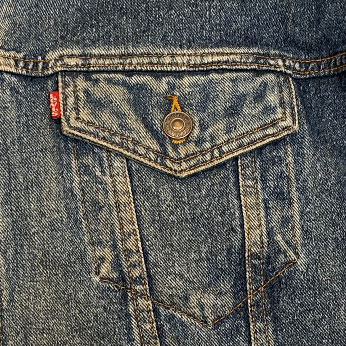 90s USA 빈티지 리바이스 트러커 안감체크 데님자켓 청자켓 상품이미지4
