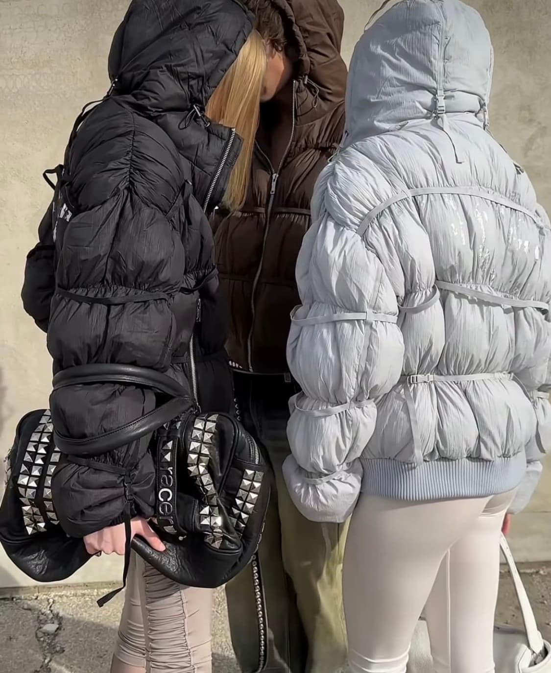 Racer worldwide black puffer jacket X M 상품이미지4