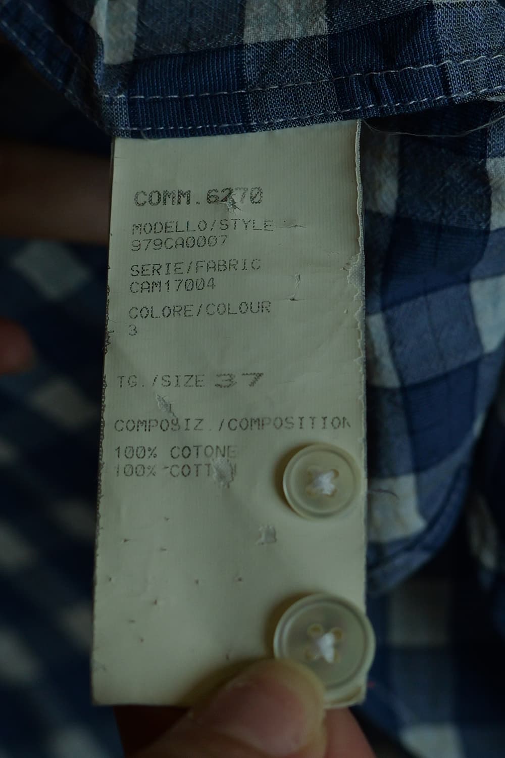 일레븐티 샴브레이 셔츠 37사이즈 (95) 상품이미지3