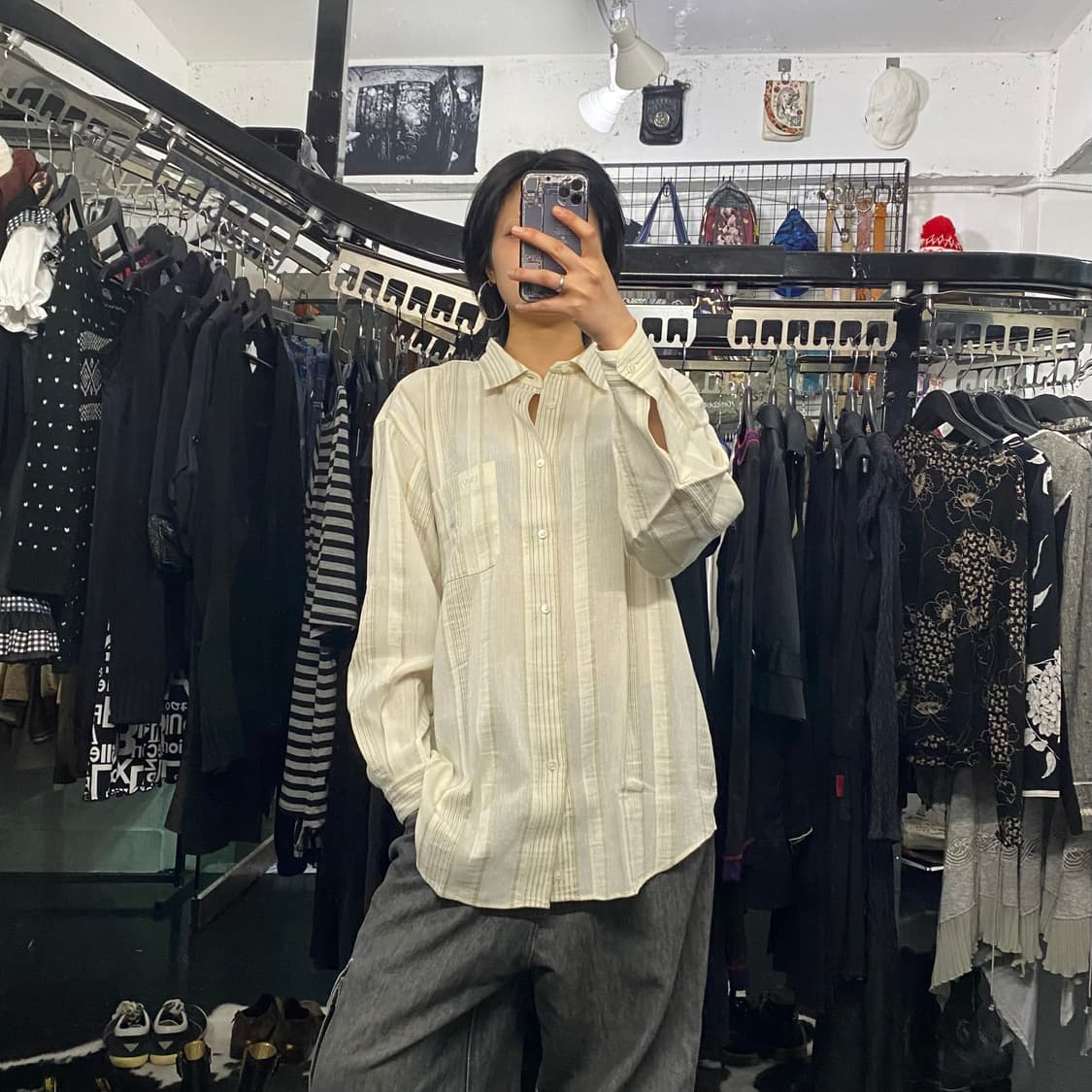 Lanvin 로고 스트라이프 셔츠 상품이미지1