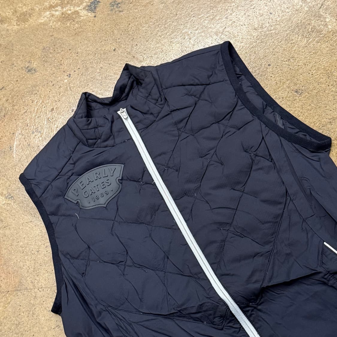 [정품/1] PEARLY GATES 퀼팅 조끼 블랙 b16 상품이미지1