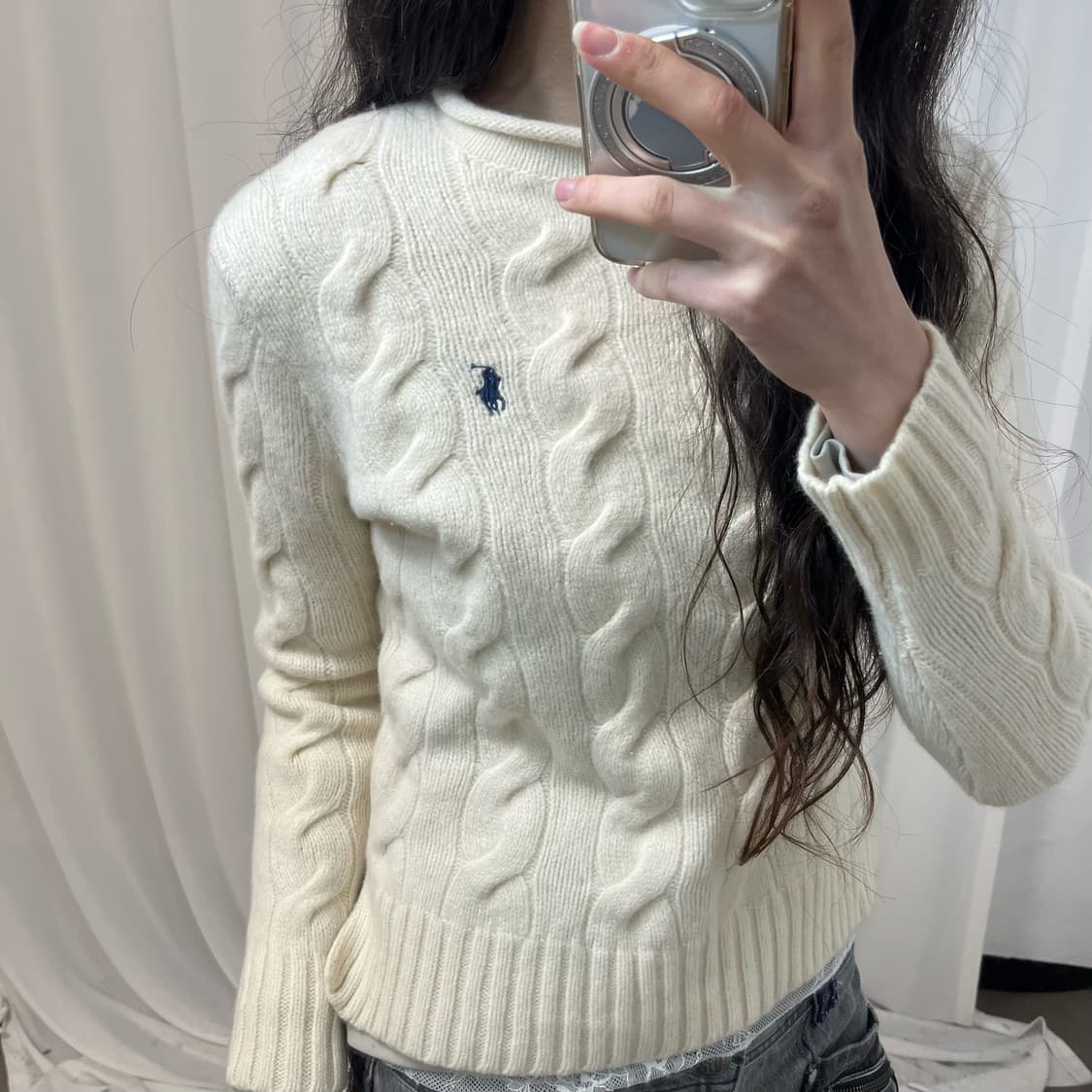 Polo Ralph Lauren Ivory Cable Knit 상품이미지3