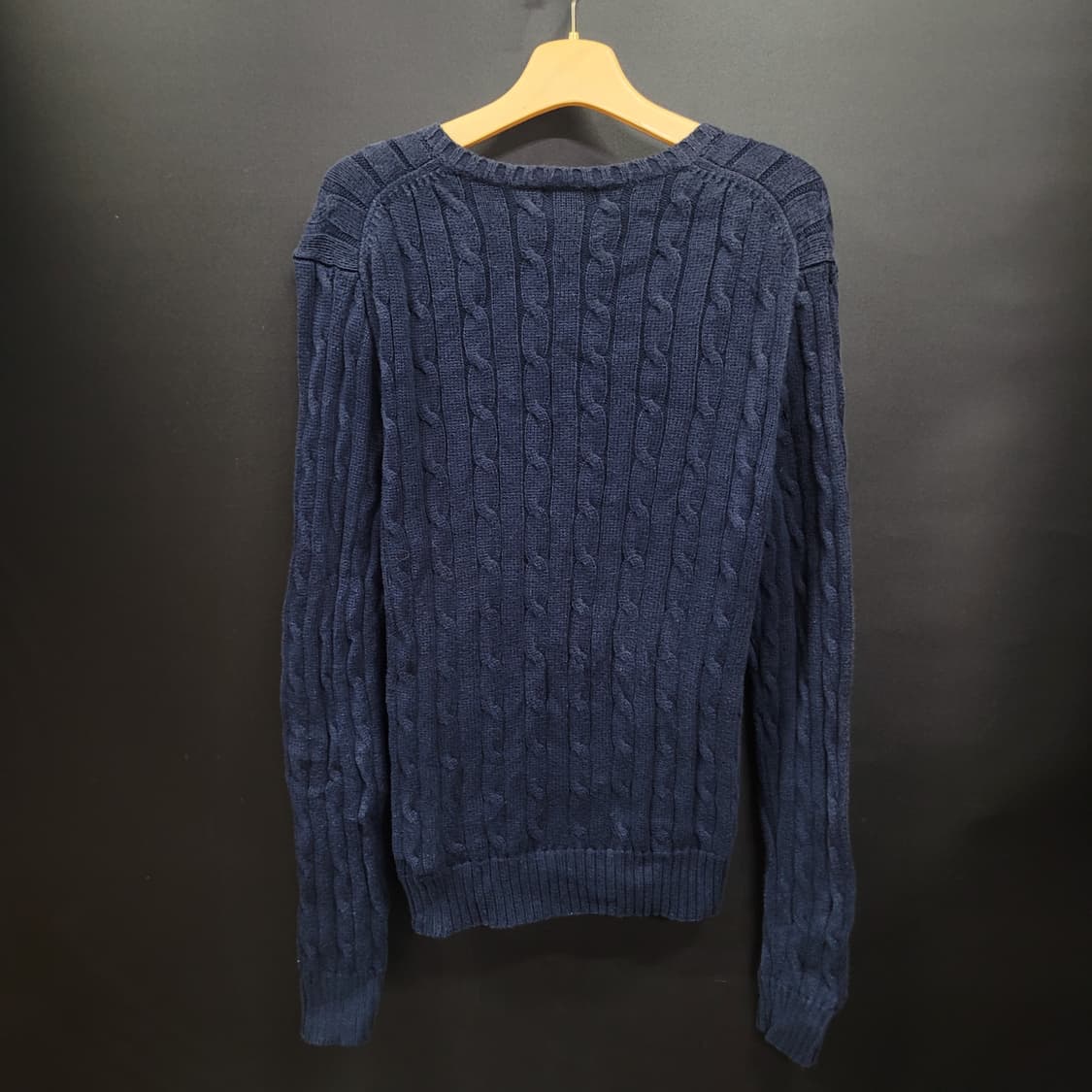 Ralph Lauren 랄프로렌 빈티지  자수로고 케이블 브이넥 니트  상품이미지4
