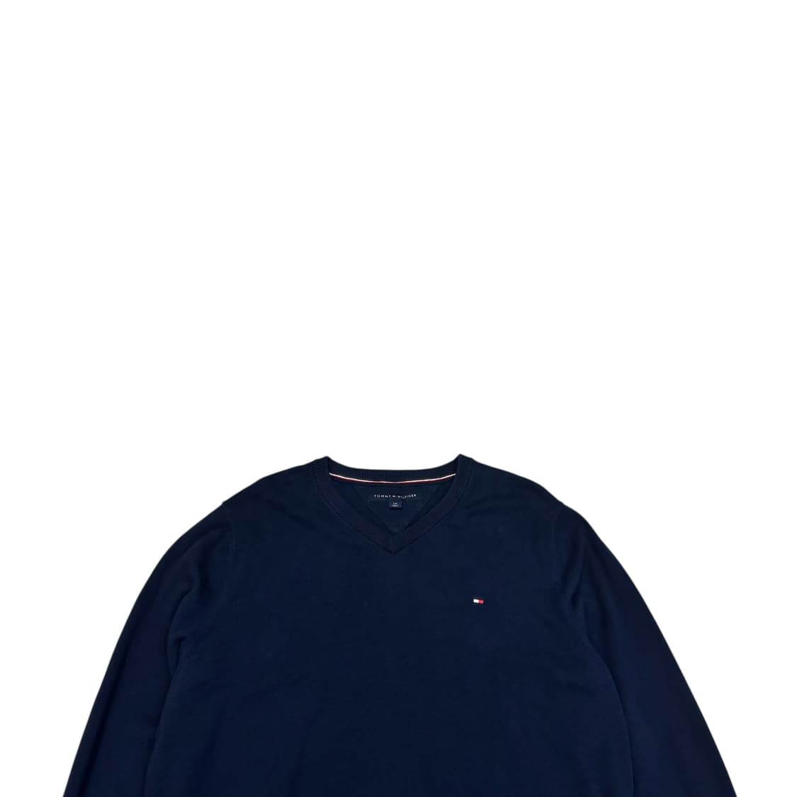 타미힐피거 네이비 코튼 v넥 니트 상품이미지2