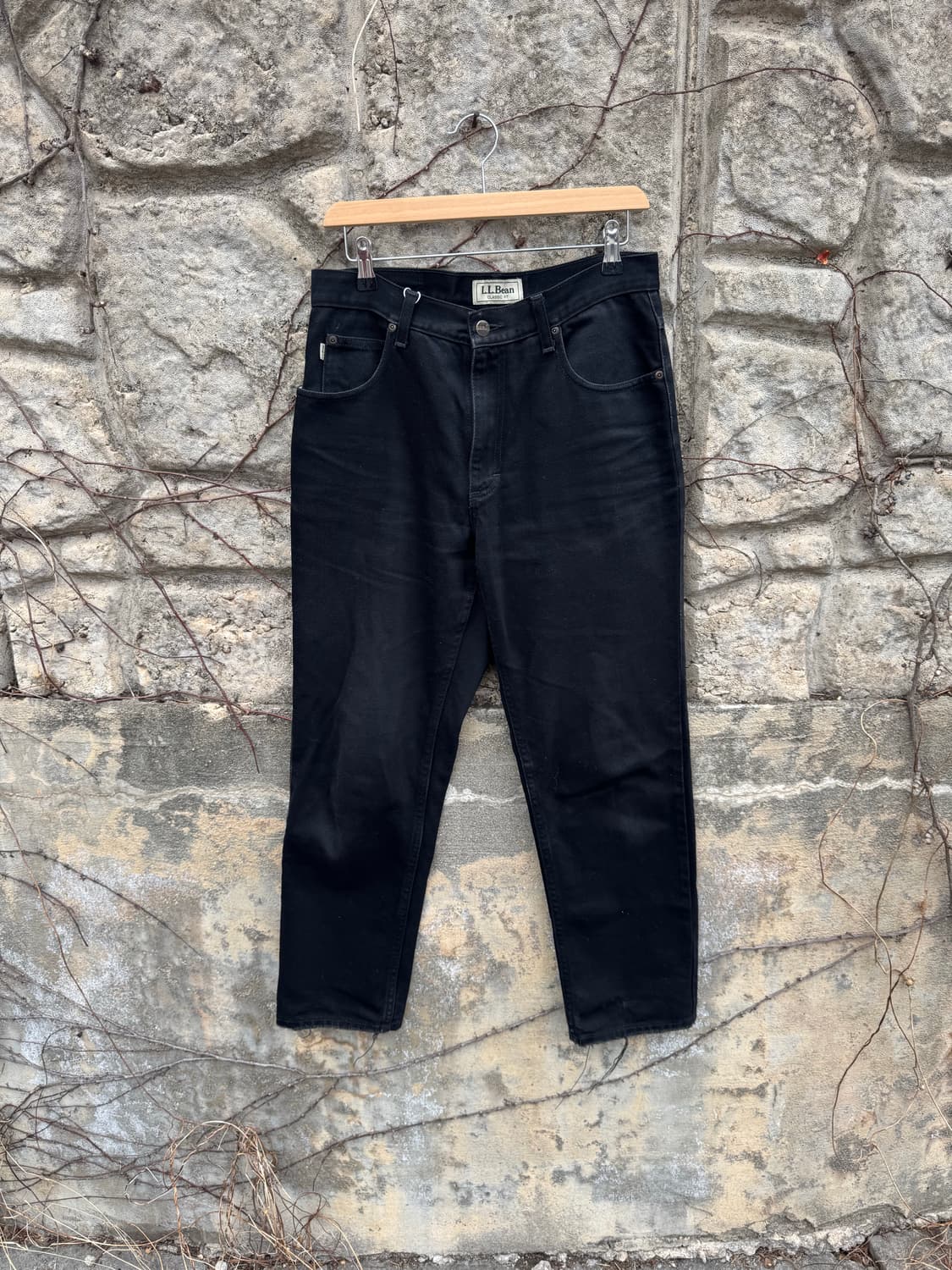 00s 엘엘빈 빈티지 블랙 데님 팬츠 상품이미지1