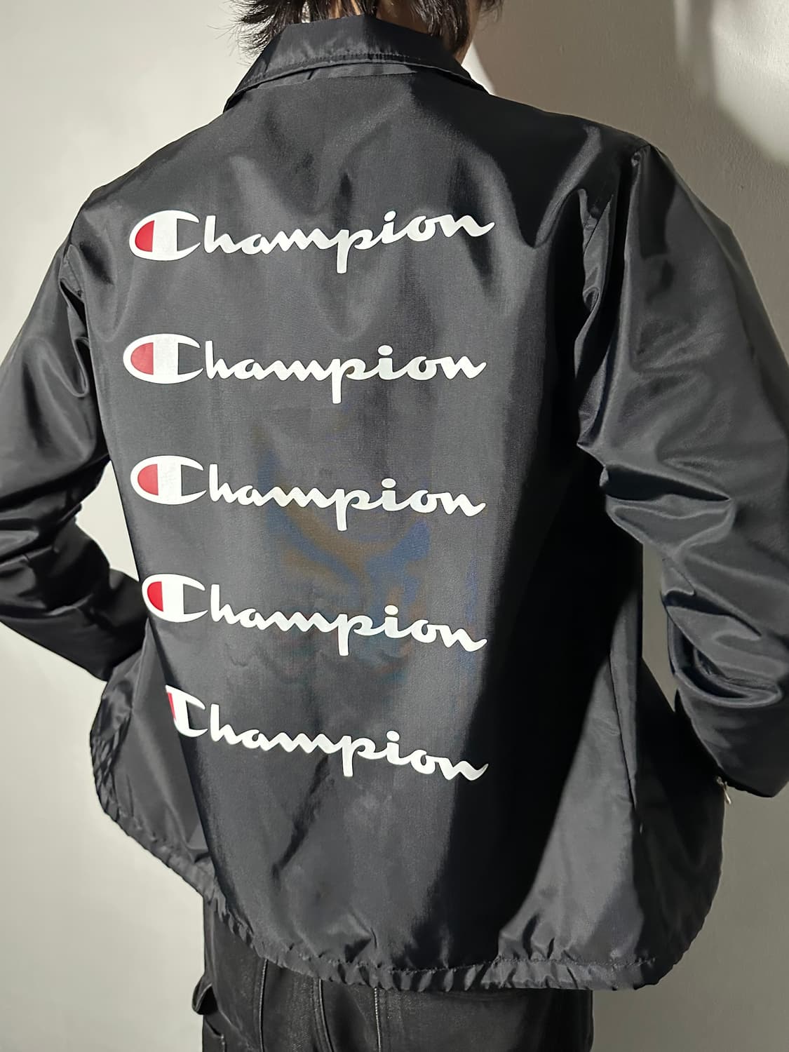 Champion 코치 자켓 (Black) 상품이미지1