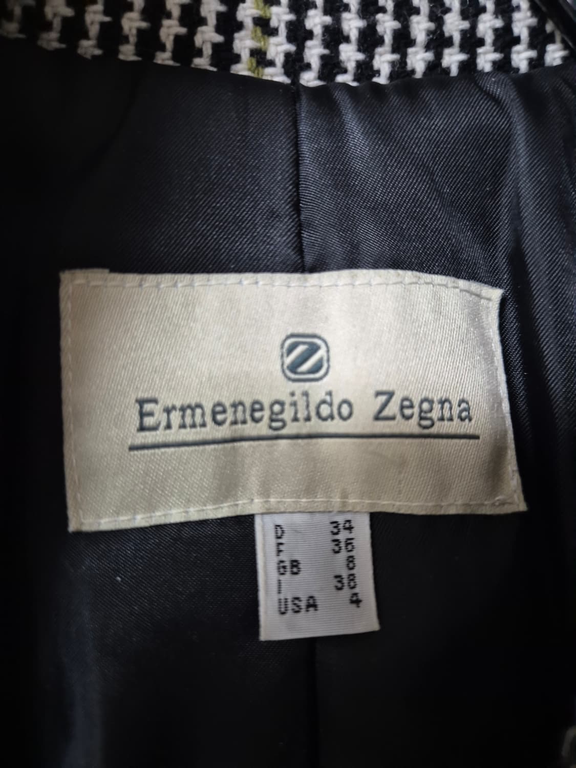 에르메네질도제냐 체크 울자켓 울하프코트 95 남성 상품이미지7