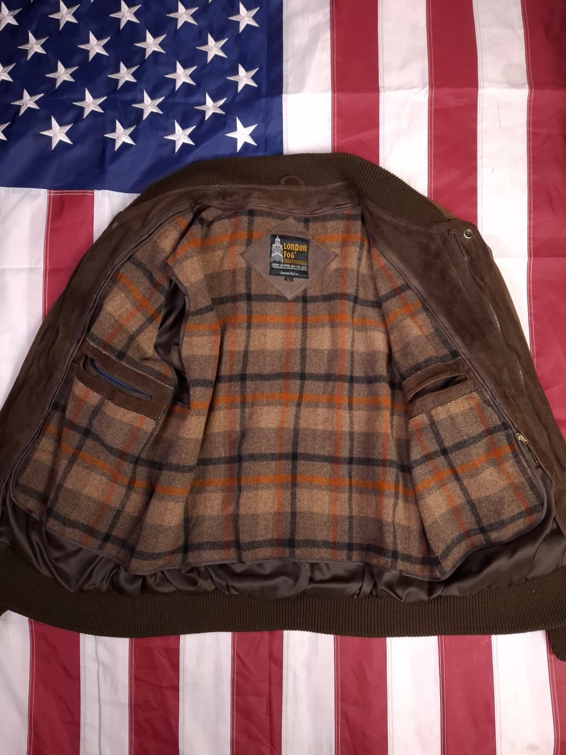 오리지날 80's 국내산 런던포그 리얼 산양 스웨이드 블루종 자켓 상품이미지8