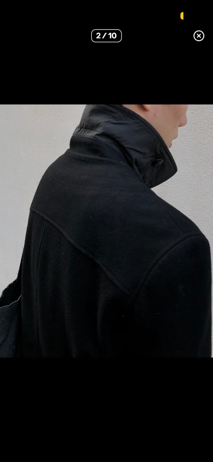 아르마니 하이넥 레더 포켓 코트 상품이미지2