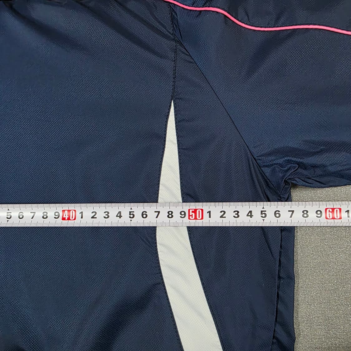 M 데상트 네이비 핑크 아노락 웜업 상품이미지6