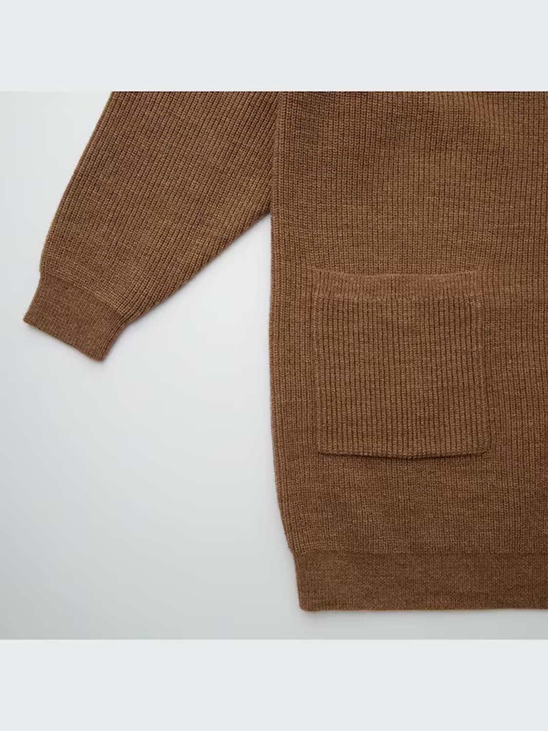 유니클로 U 르메르 모크넥 니트 원피스 M 브라운 머플러 세트 상품이미지5