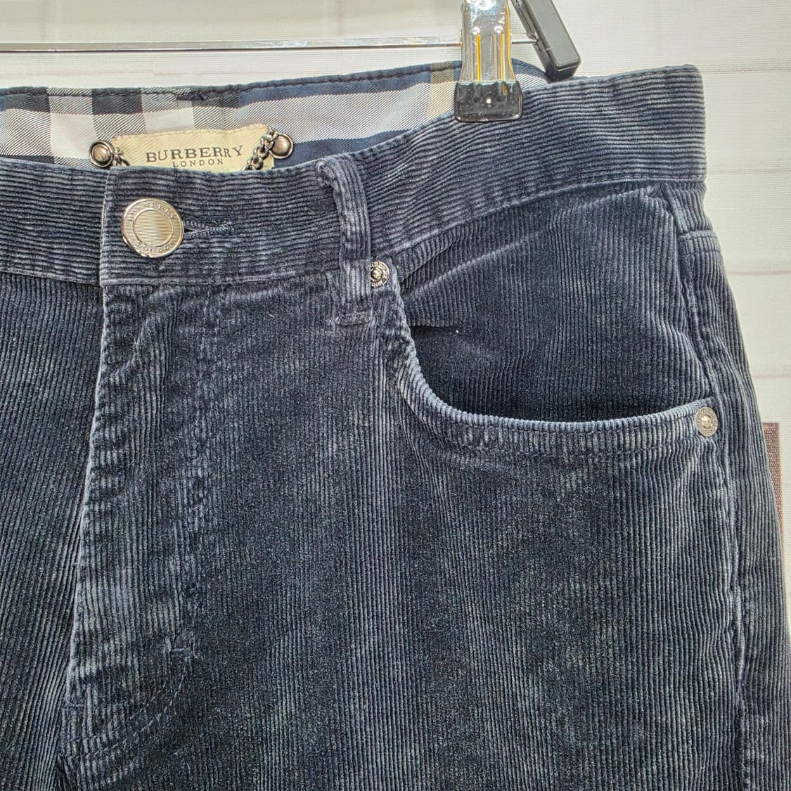 버버리 런던 골지 벨벳 팬츠 바지 슬랙스 30~31사이즈 상품이미지3