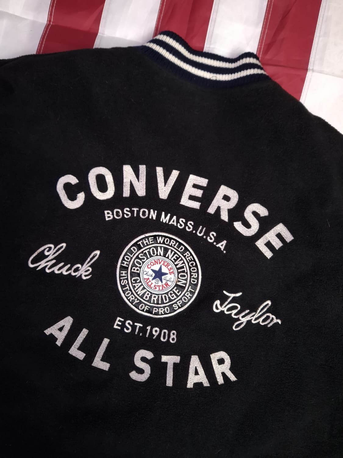 오리지날 90's 일본판 컨버스 자수로고 후리스 자켓 상품이미지2