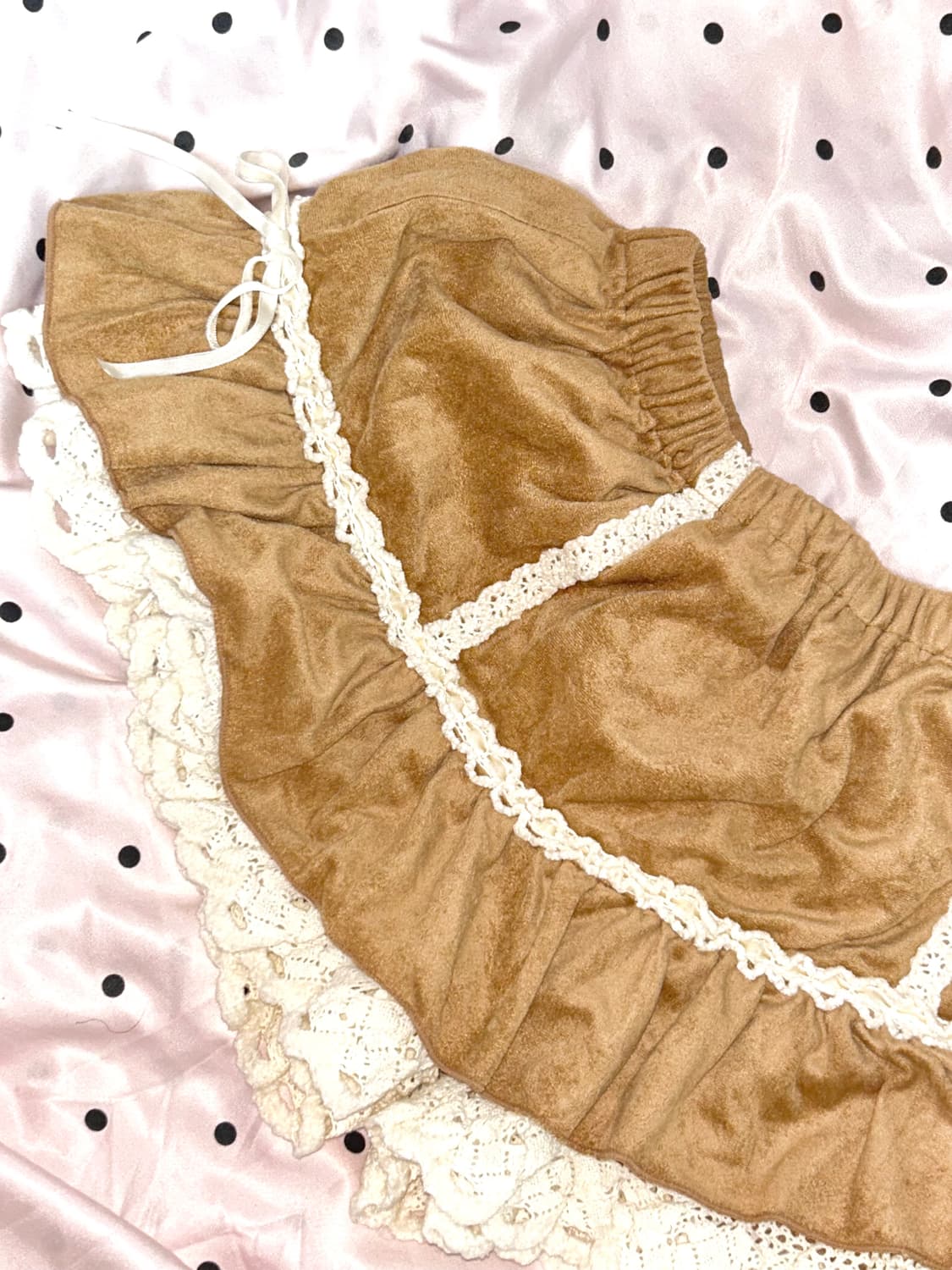 (교/판) 리즈리사 라떼갸루 리본 큐롯 스커트팬츠 상품이미지3