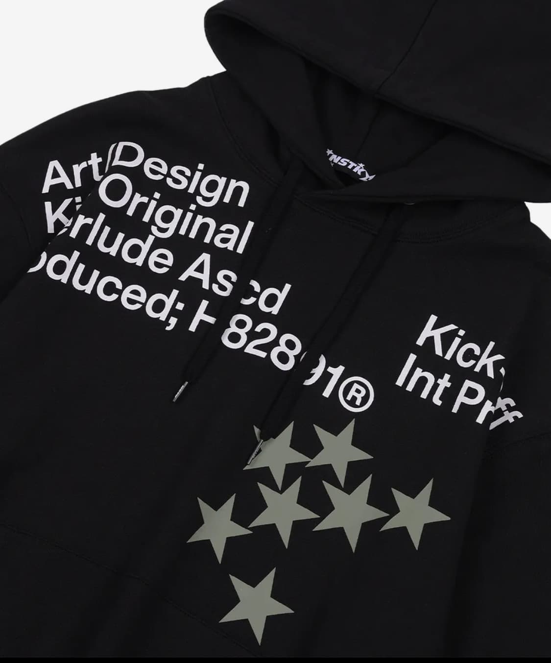 카이파이 kaifai 네스티킥 별 후드티 블랙 상품이미지3