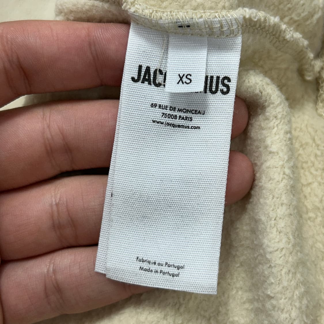 자크뮈스 스펠아웃 베이지 후드(XS) 상품이미지3