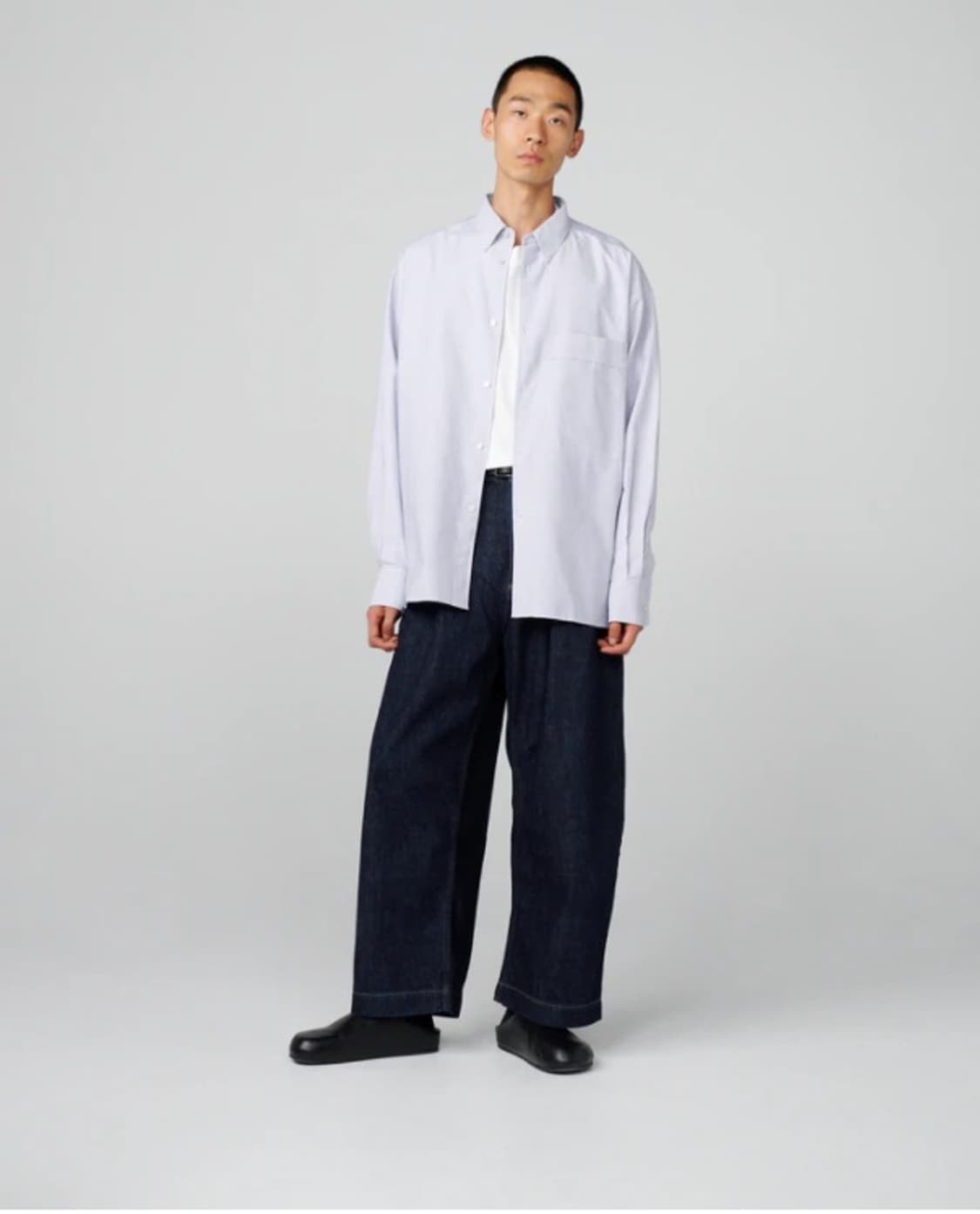 스튜디오니콜슨 셔츠 스트라이프 블루 상품이미지2