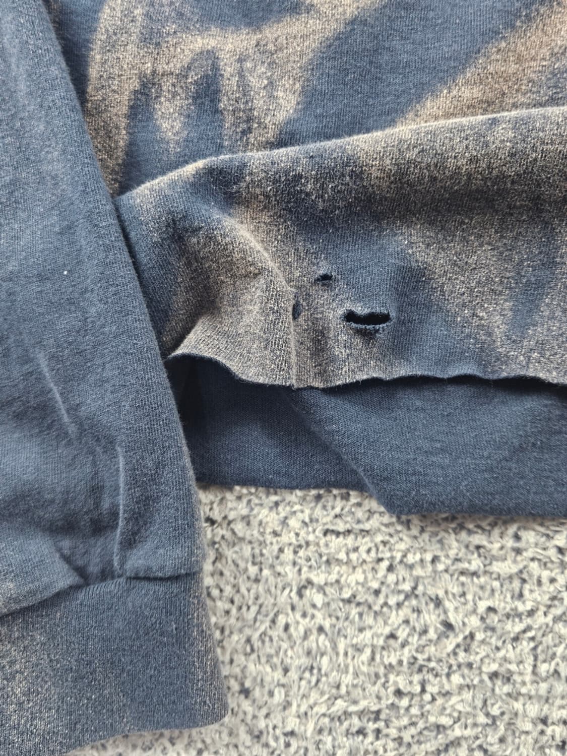 빈티지 커팅 다잉워시드 커스텀 롱 슬리브 ( M추정 ) / 11443 상품이미지6