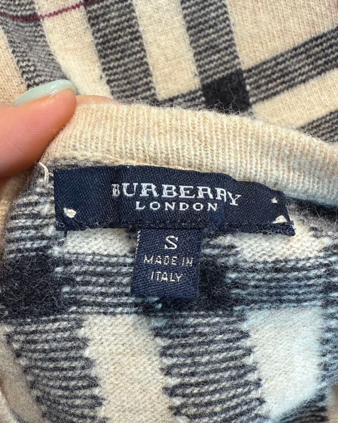 버버리 베이지 노바체크 울 니트  상품이미지8