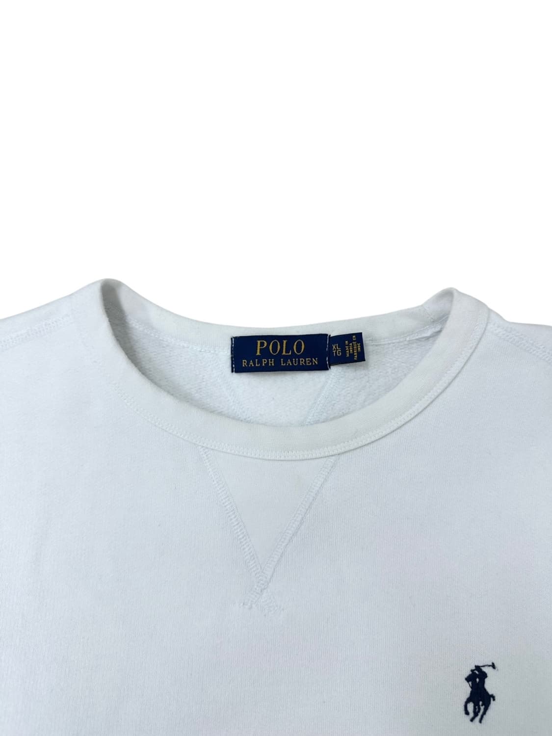 폴로 스웻셔츠 맨투맨 화이트 (XL)  상품이미지3