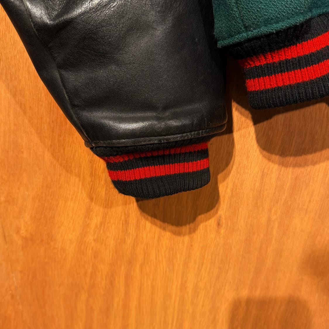 리복 90s 카우레더 바시티 자켓 M 105 캐나다제 상품이미지9