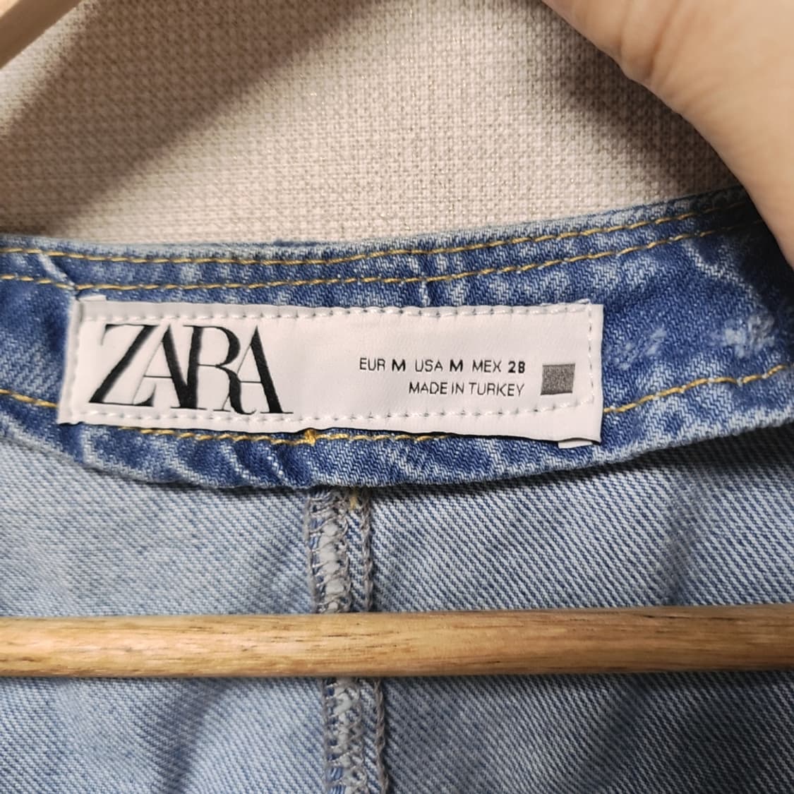 [M] 자라 여성 데님 조끼 청베스트 상품이미지3