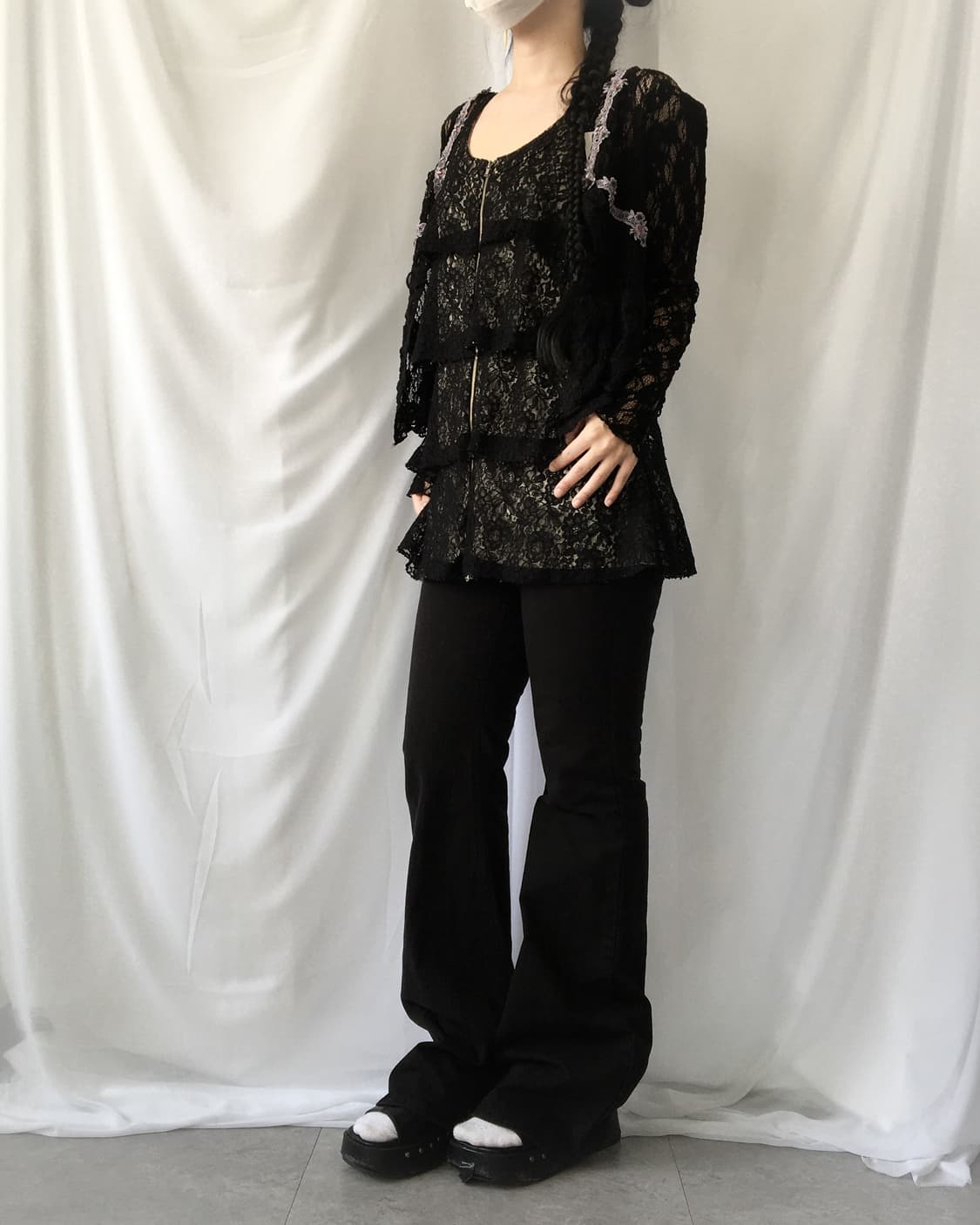 Lace point crochet knit cardigan 상품이미지6