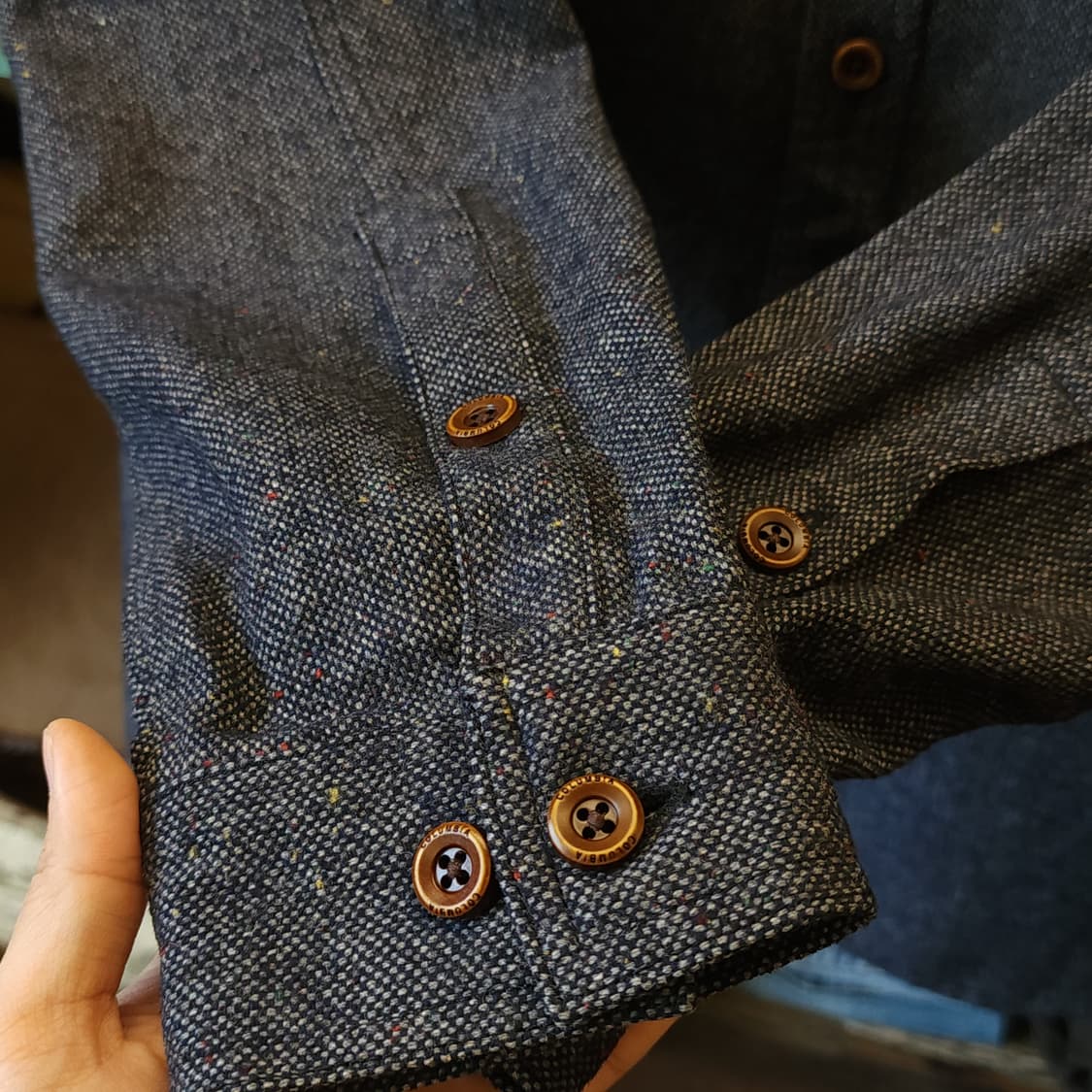 00s 컬럼비아 워크셔츠 스케일 헤비코튼 투포켓 울 셔츠 xl 상품이미지8