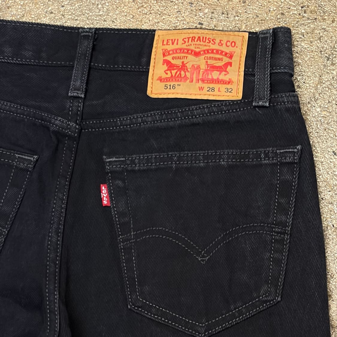 미국 빈티지 리바이스 516 블랙진 흑청 청바지 상품이미지6