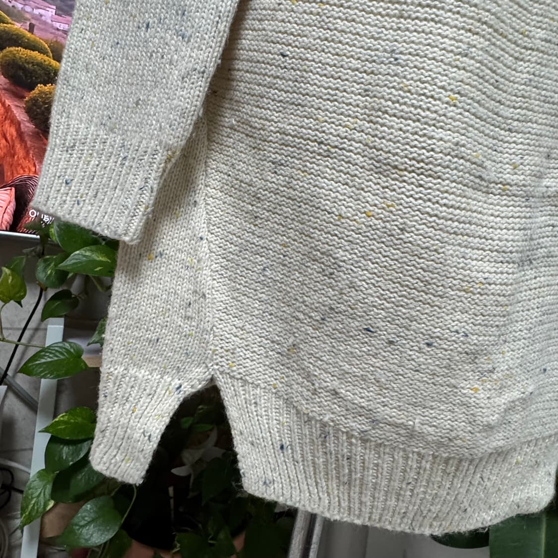 탑텐 아이보리 네프사 엘보패치 롱 니트 상품이미지8