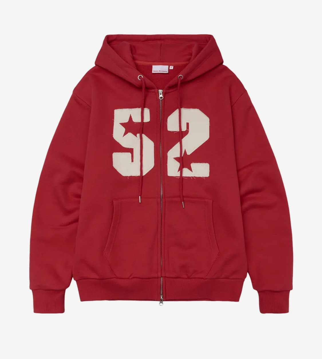 아메스 월드와이드 52 APPLIQUE HOODIE ZIP UP RED 상품이미지1