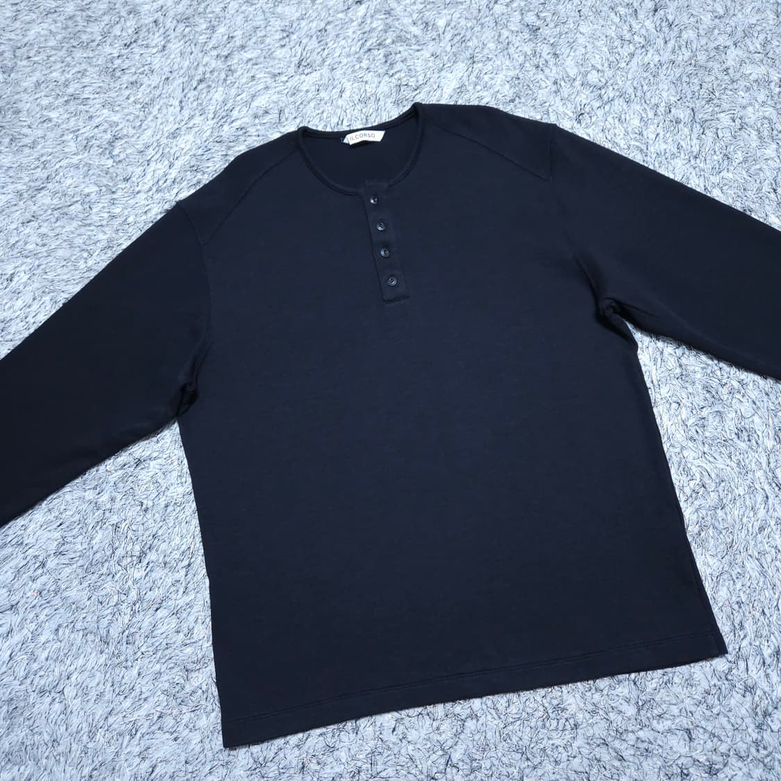 일꼬르소) XL 헨리넥 롱슬리브 긴팔티 / 왕눈이샵 상품이미지2