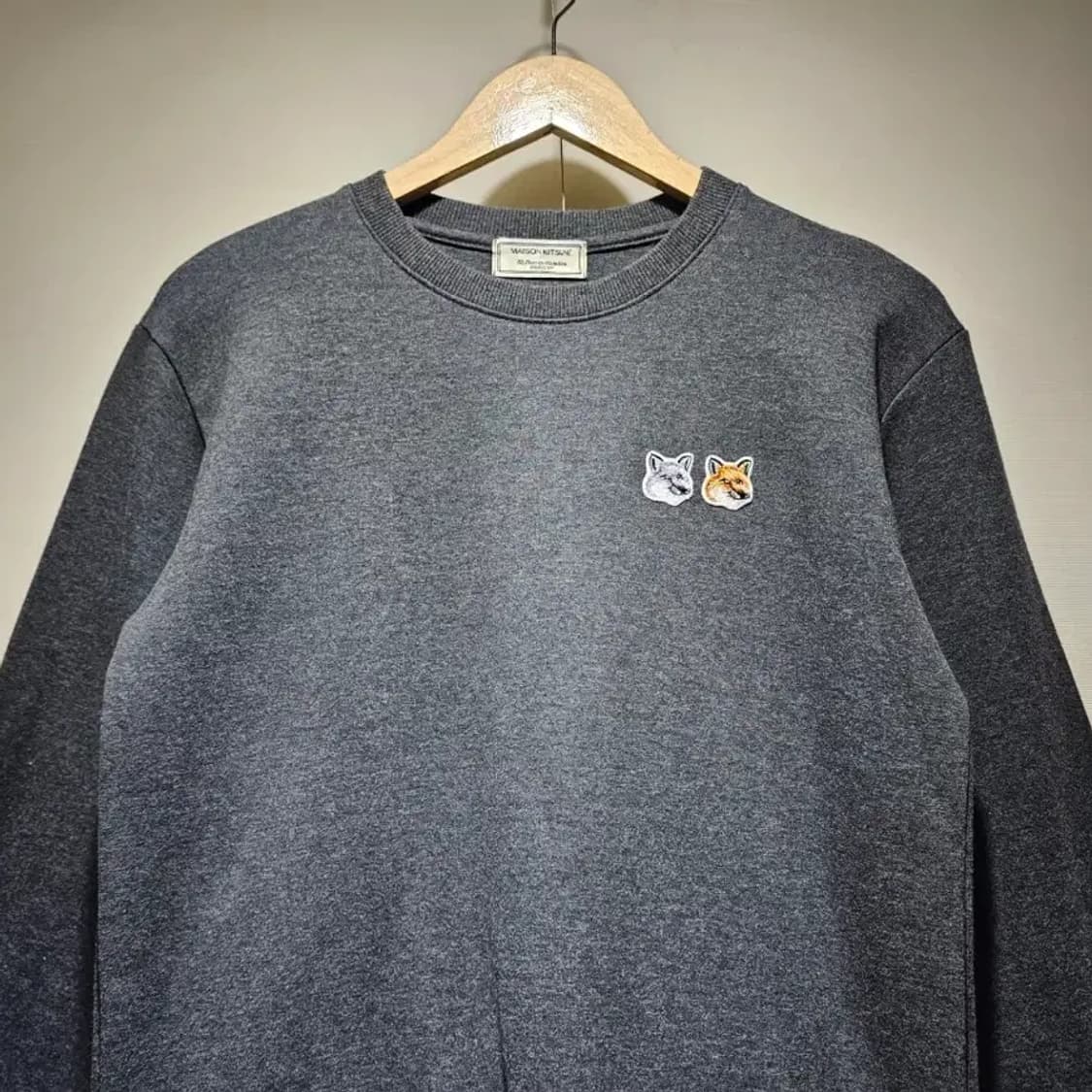 메종키츠네 더블 폭스 맨투맨 차콜 상품이미지7