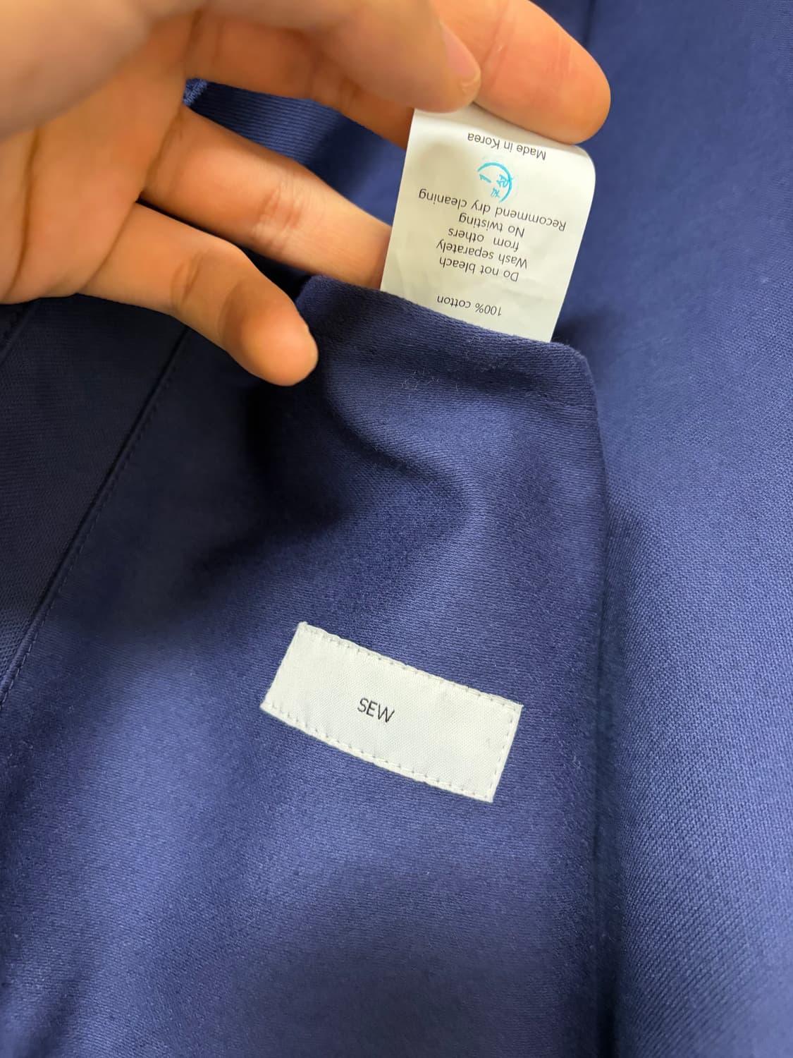 SEW 몰스킨 프렌치 워크 자켓(네이비 블루) 2사이즈 상품이미지3