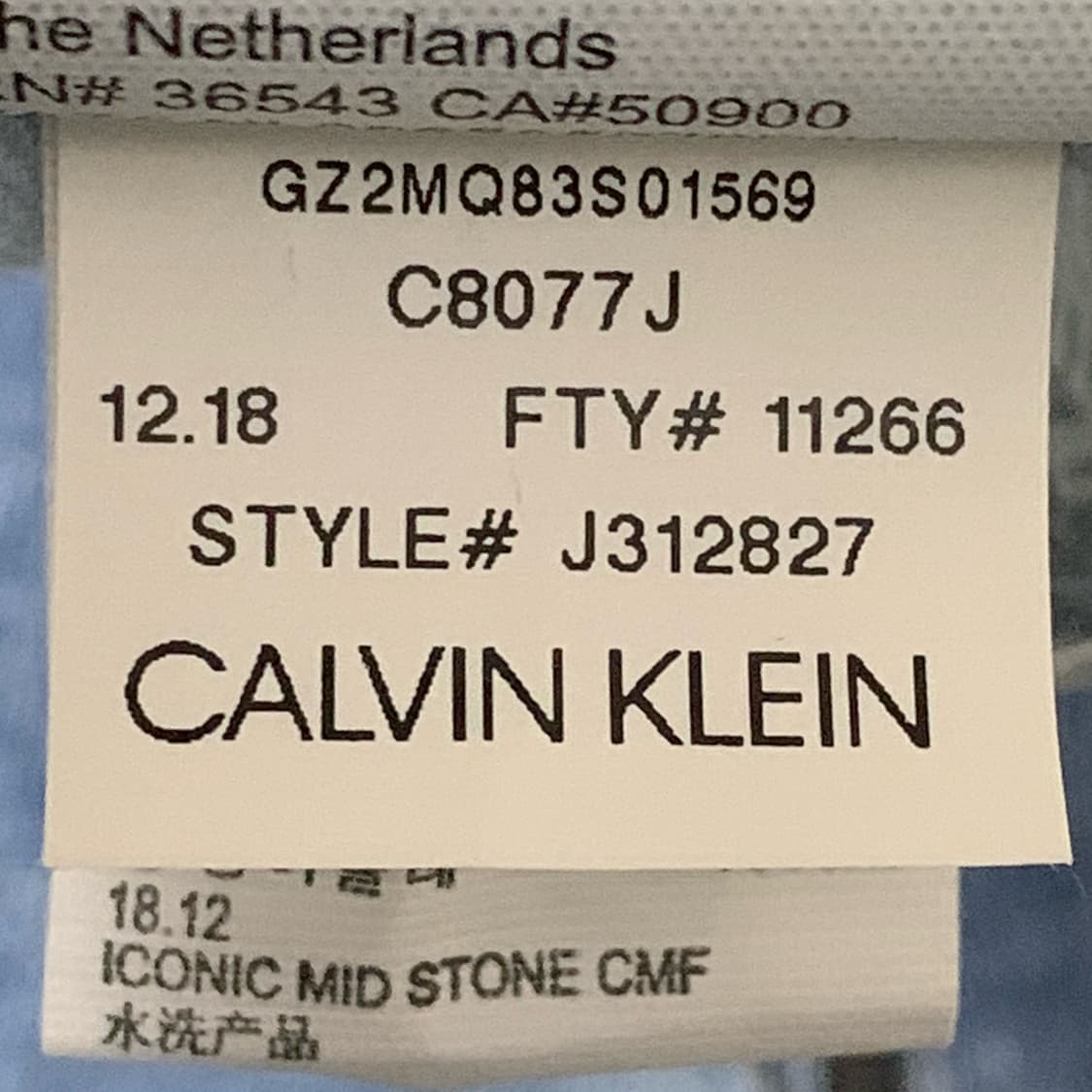 [표기 30, 실측 33] 캘빈 클라인 슬림핏 데님팬츠 상품이미지5