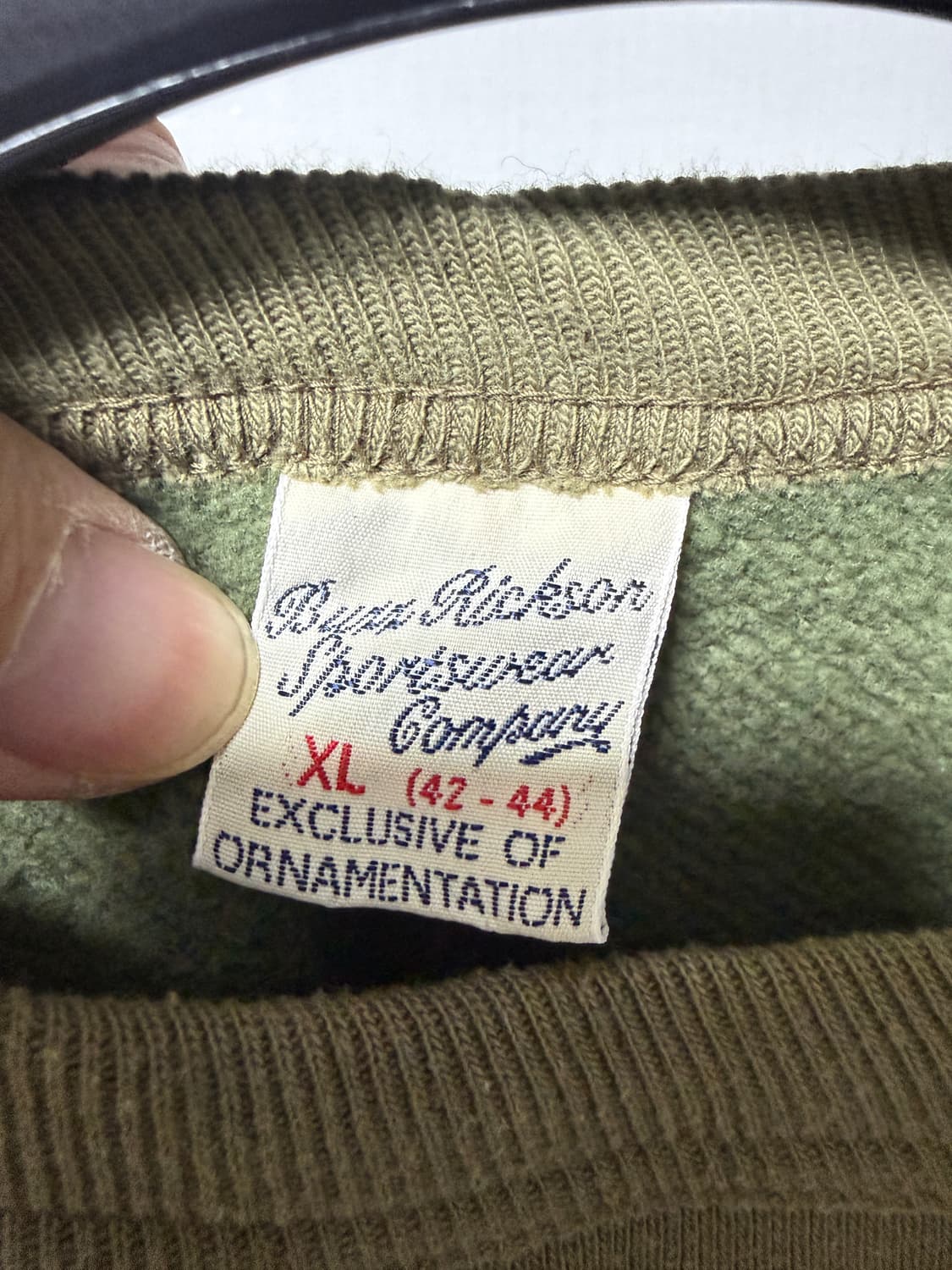 [XL] 버즈릭슨 크루넥 스웻셔츠 올리브 상품이미지6