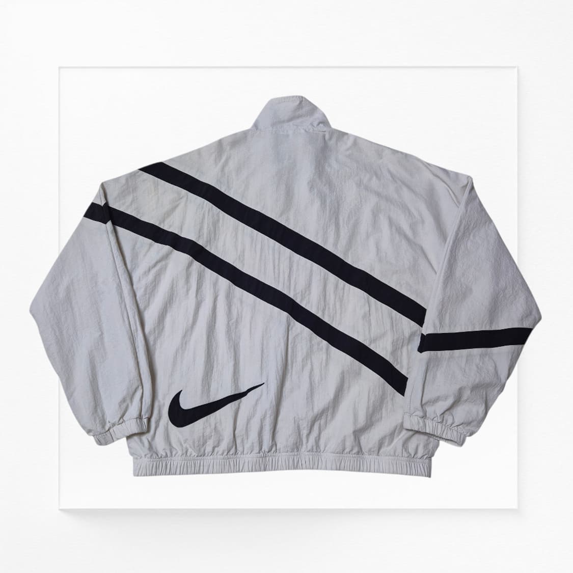[올드스쿨🔥] 나이키 사선 우븐 화이트 자켓 상품이미지2