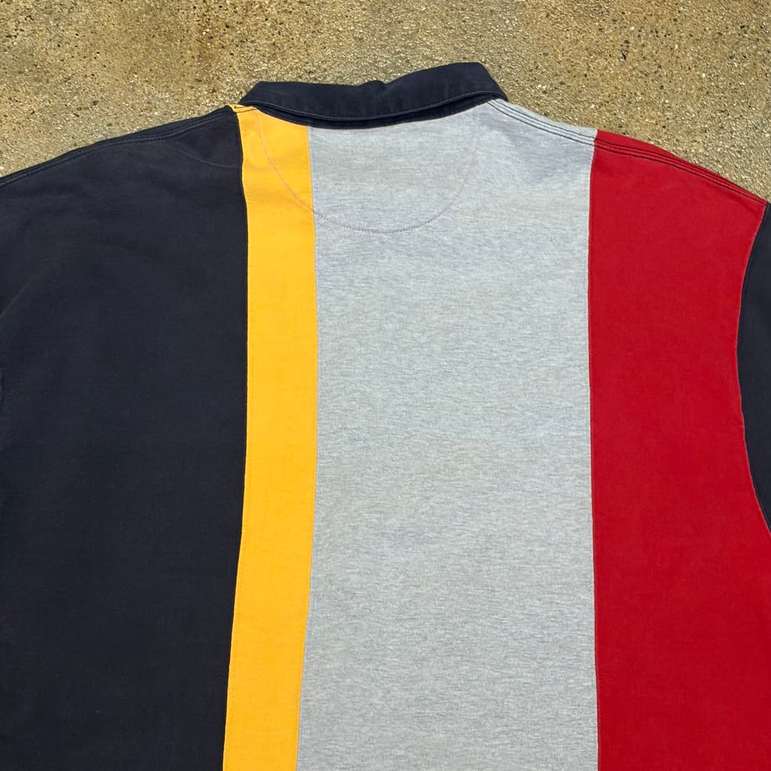 90s 미국 빈티지 챕스 랄프로렌 헤비코튼 스트라이프 배색 럭비티 상품이미지9