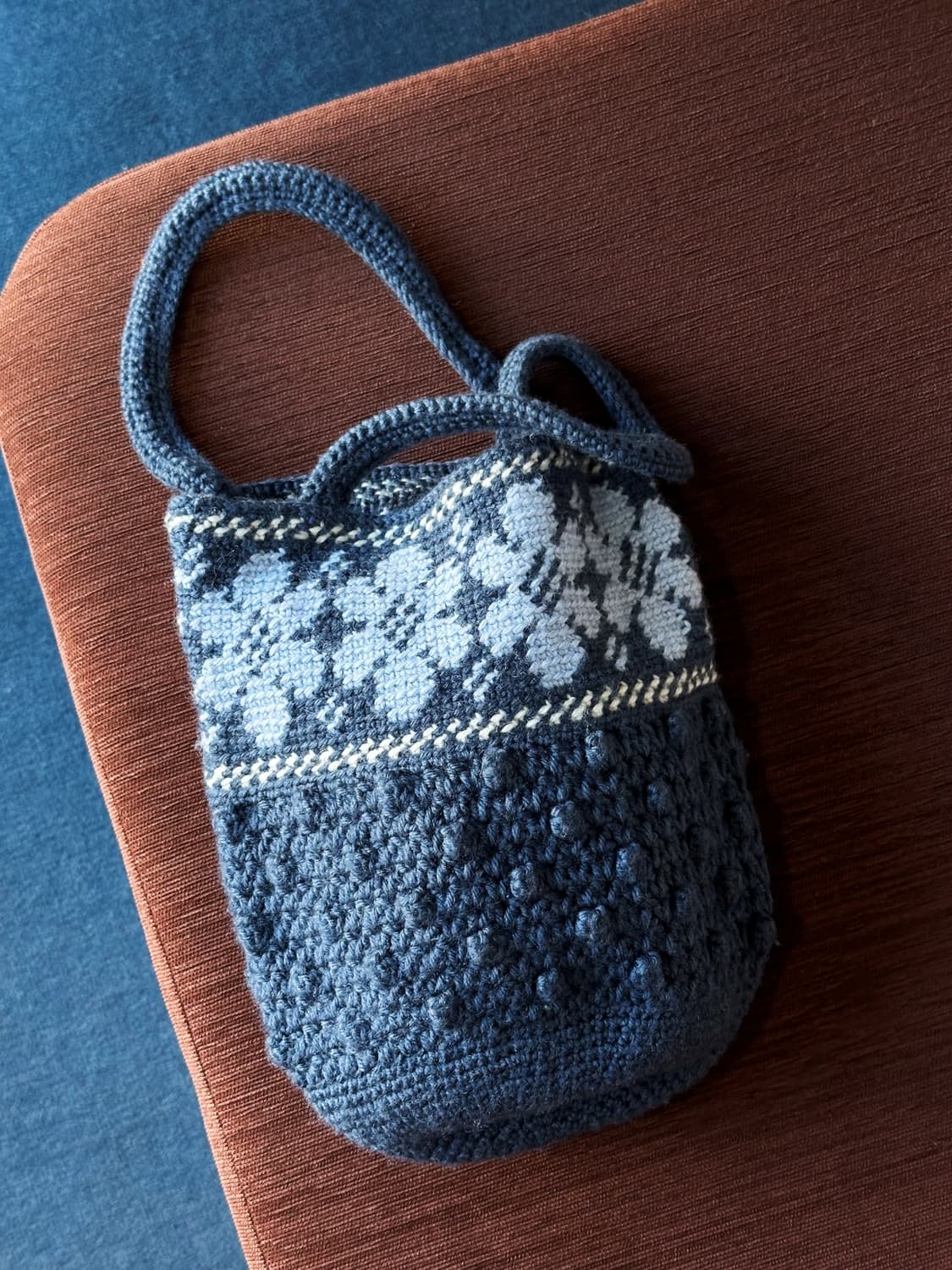 Design pattern knit mini tote bag 상품이미지3